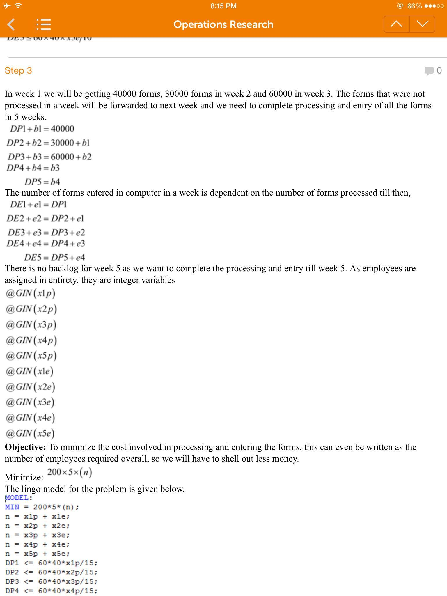 Solved Pls help me formulate a linear programming model for | Chegg.com