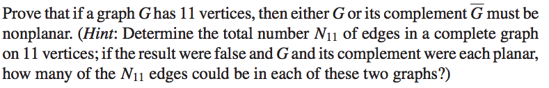 Solved Prove that if a graph G has 11 vertices, then either | Chegg.com