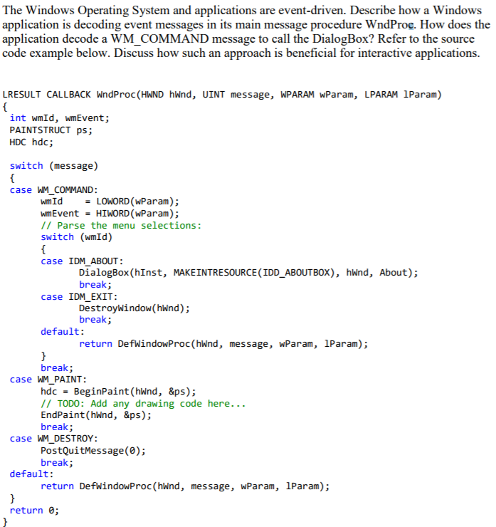 The Windows Operating System and applications are | Chegg.com