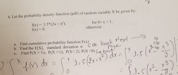 Solved 6. Let The Probability Density Function (pdf) Of | Chegg.com