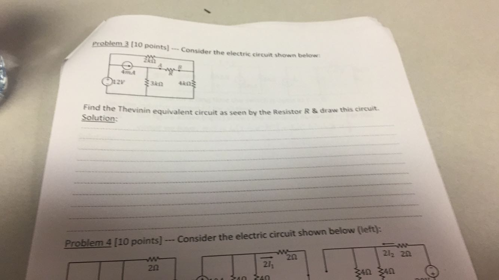Solved Consider the electric circuit shown below: Find the | Chegg.com