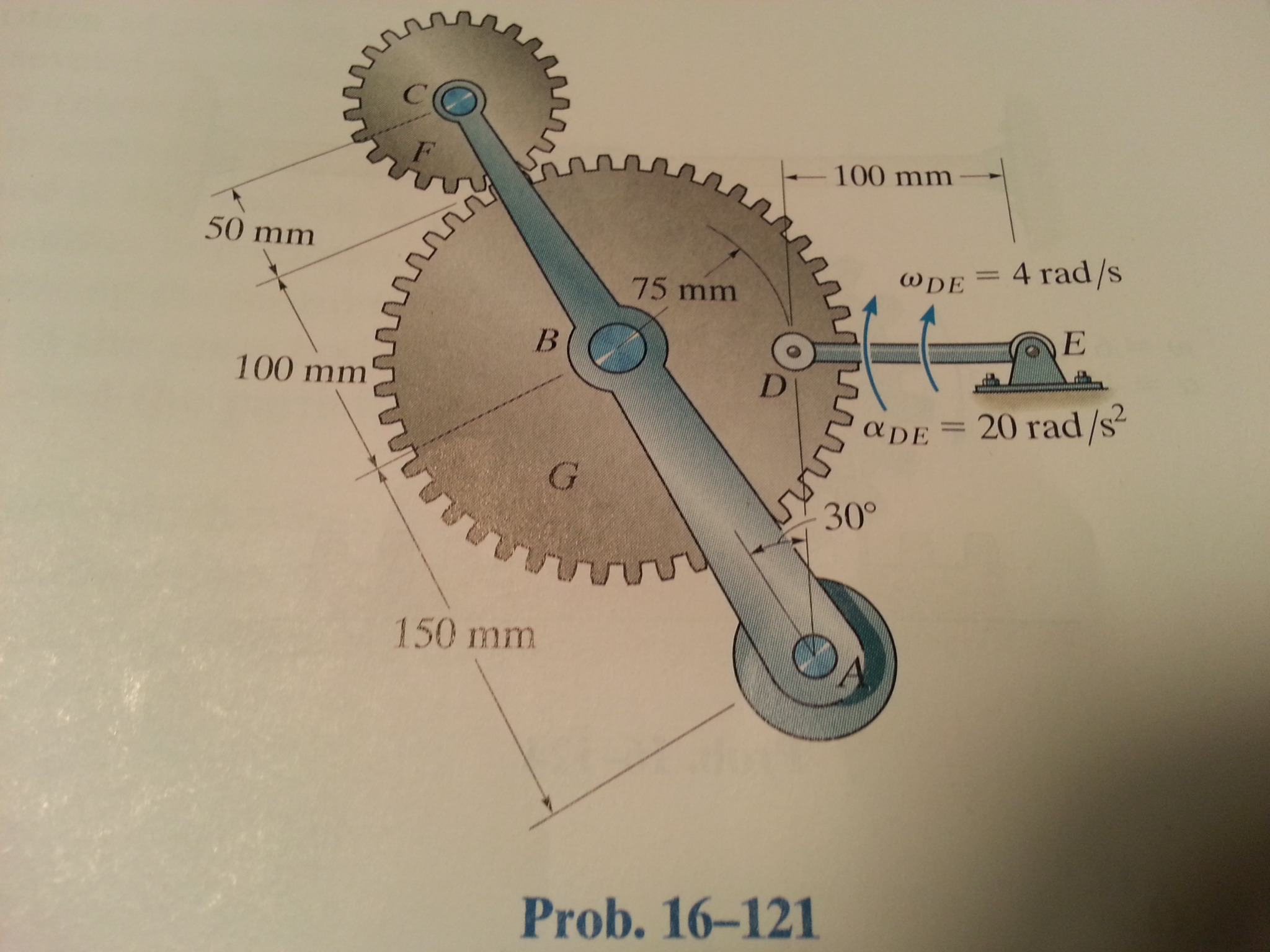 Solved The tied crank and gear mechanism gives rocking