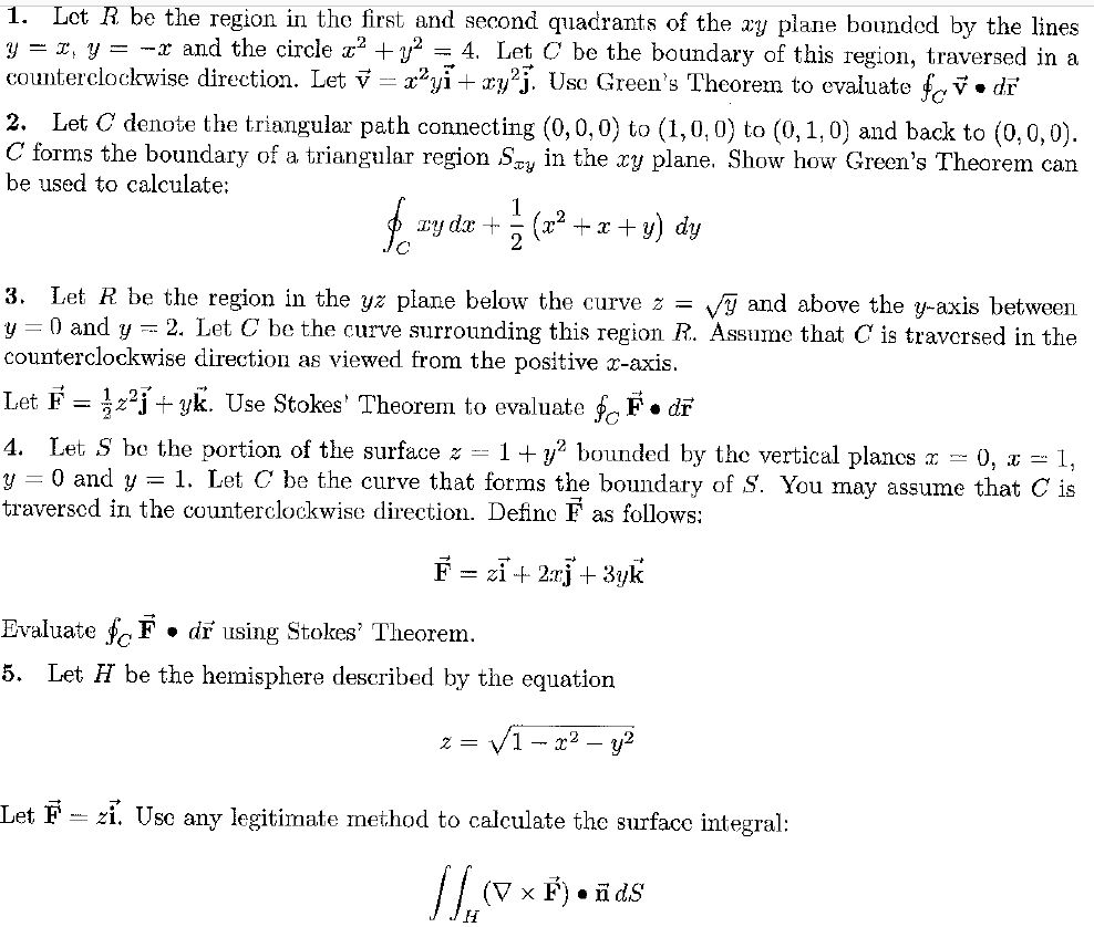 Solved Let R be the region in the first and second quadrants | Chegg.com