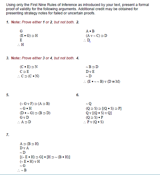 Using only the First Nine Rules of Inference as | Chegg.com