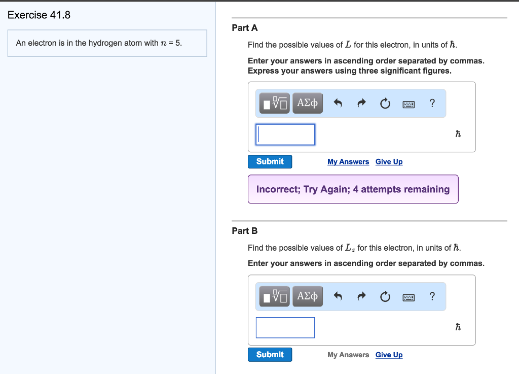 Solved An electron is in the hydrogen atom with n = 5. a) | Chegg.com
