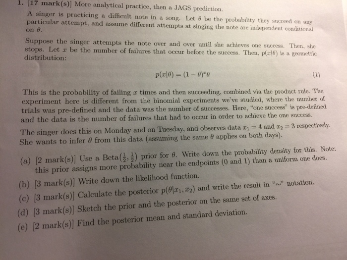 The following JAGS model and R data list implements
