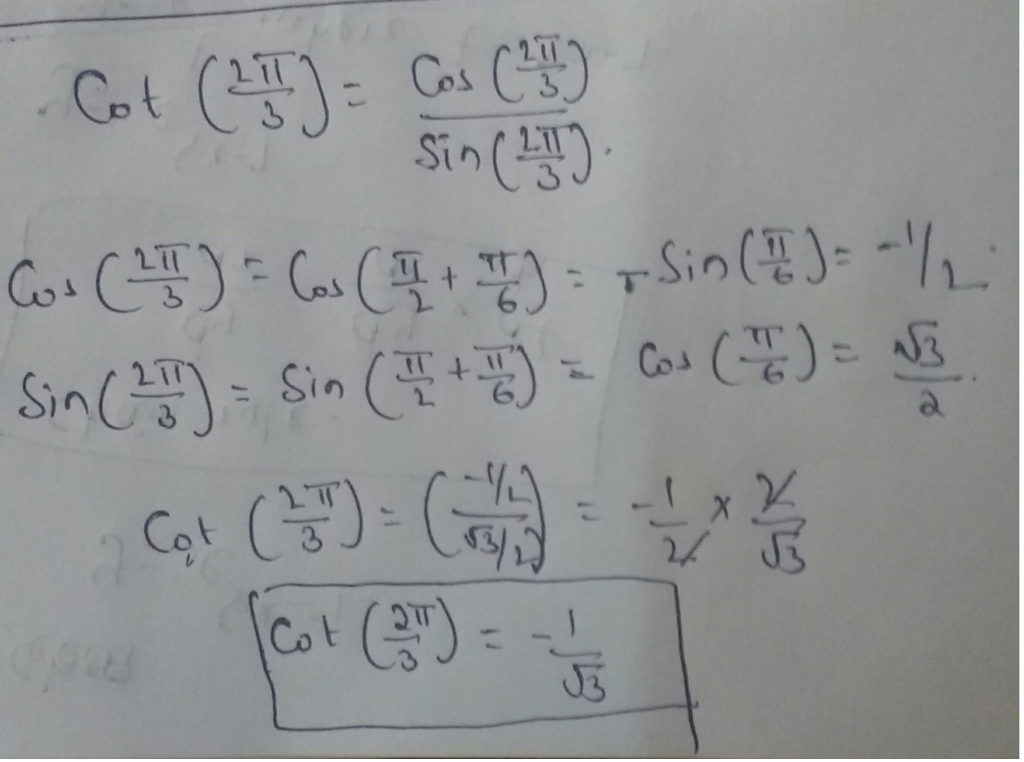 Solved Can Someone Please Explain To Me How We Get Cos (pi/2 | Chegg.com