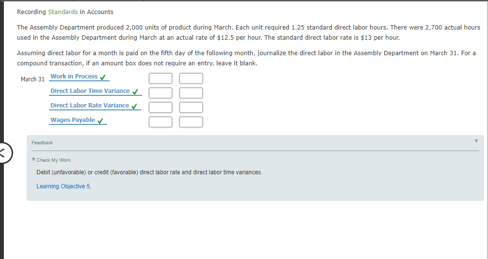 Solved Recording Standards in Accounts The Assembly