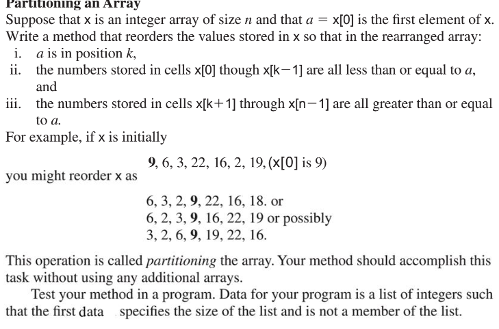 Solved Suppose That X Is An Integer Array Of Size N And That 