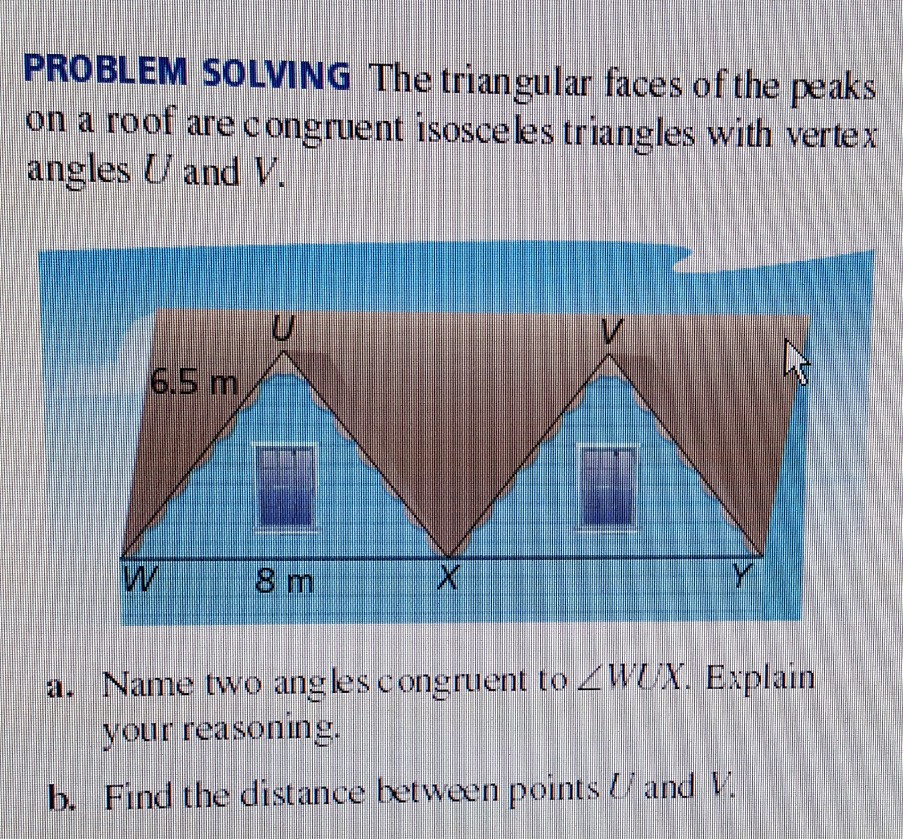 Solved PROBLEM SOLVING The triangular faces of the peaks on | Chegg.com