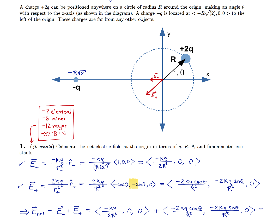 Solved Small physics question about electric fields of point | Chegg.com