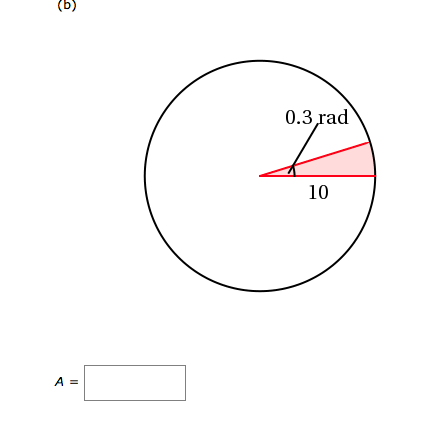 Solved Find the area A of the sector shown in each figure. | Chegg.com