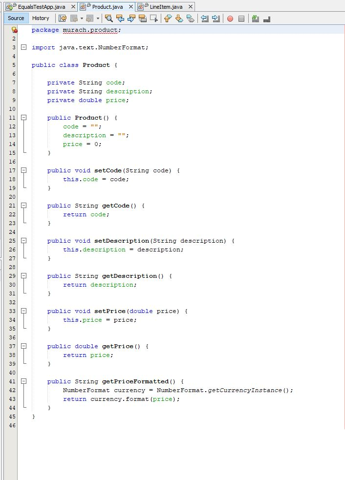 Solved Exercise 11-3 Code an equals method In this exercise, | Chegg.com