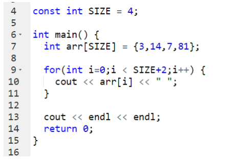 Solved In the code snippet below, the array arr is | Chegg.com