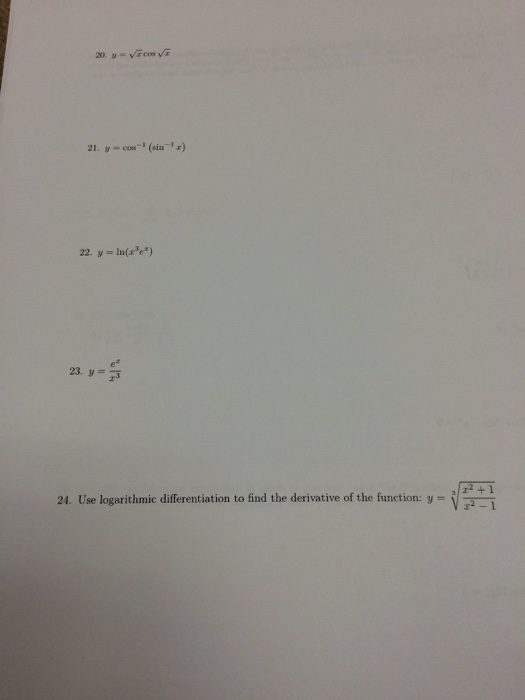 Solved Y Squareroot X Cos Squareroot X Y Cos 1 sin 1 Chegg