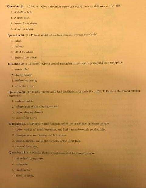 Question 33 1 Ponts Ve A Situntion Whore Ose Chegg