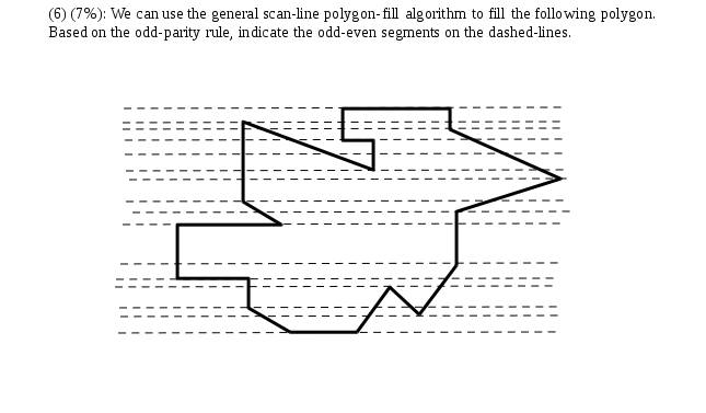 Solved We can use the general scan-line polygon-fill | Chegg.com