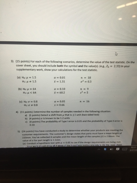 Solved For Each Of The Following Scenarios, Determine The | Chegg.com