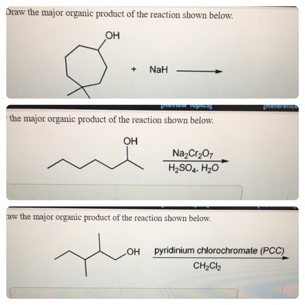 Draw The Major Organic Product Of The Reaction Shown Below