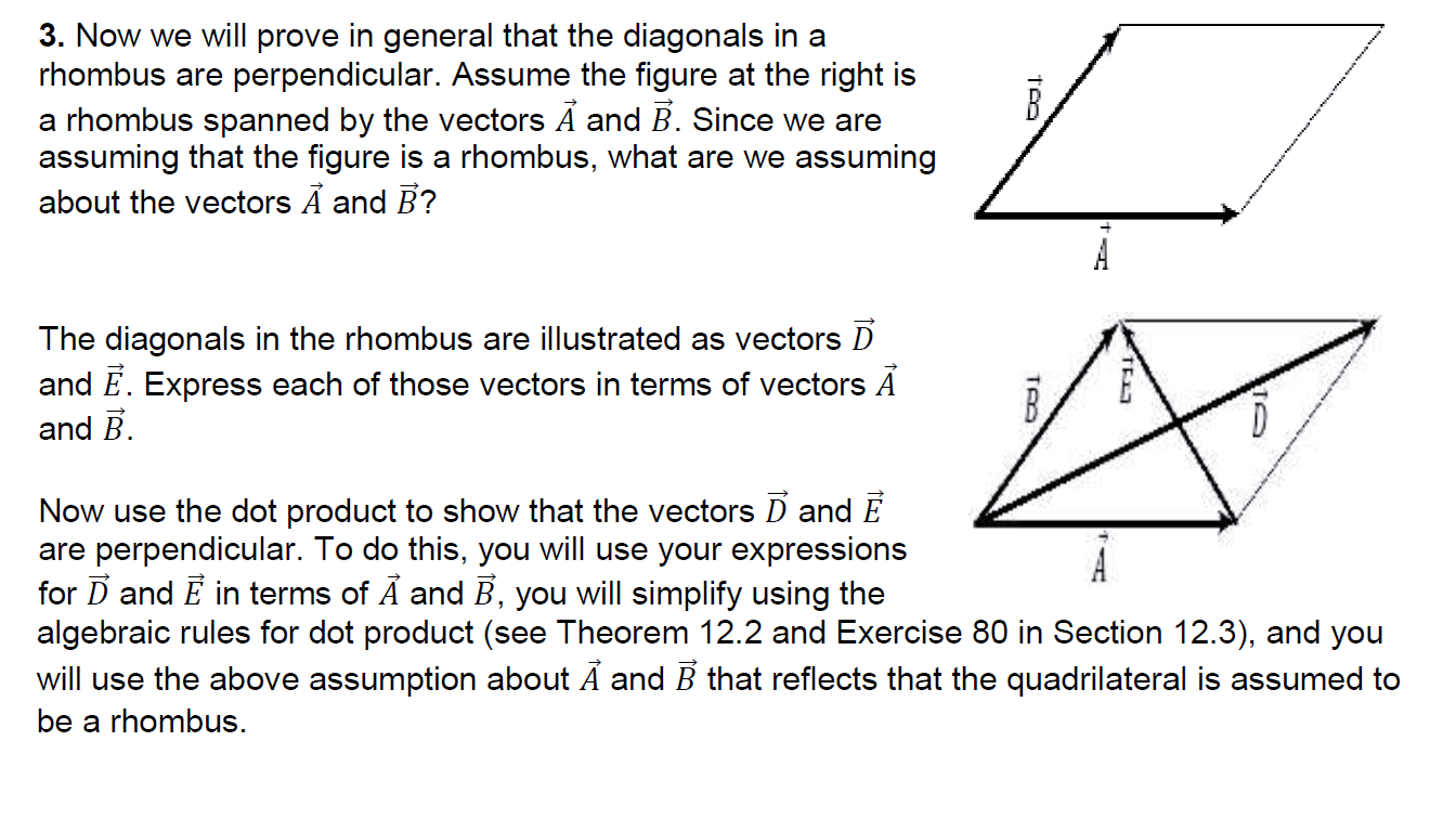 Solved 3. Now We Will Prove In General That The Diagonals In | Chegg.com