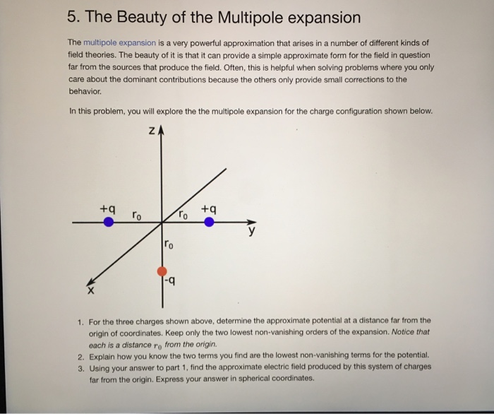 Solved The multipole expansion is a very powerful