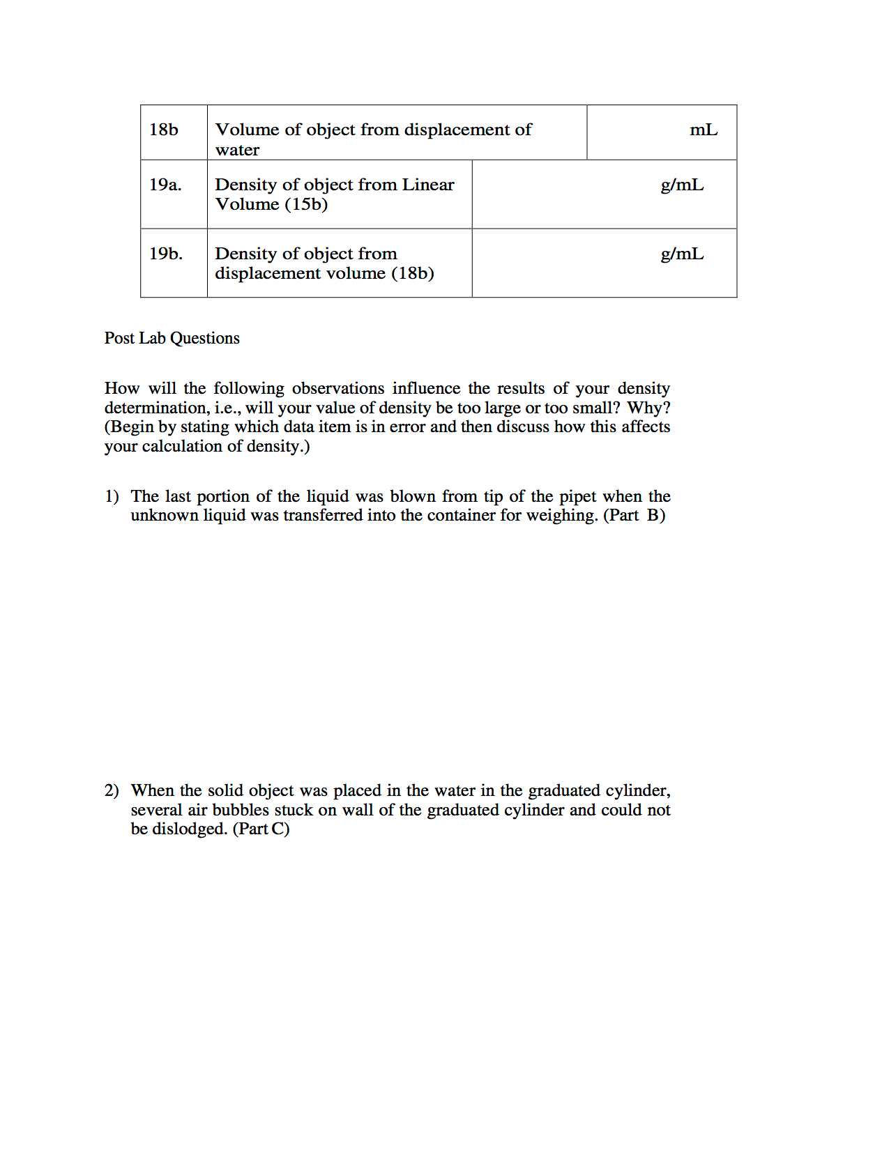 a students view of liquids and solids lab answers solid density definition