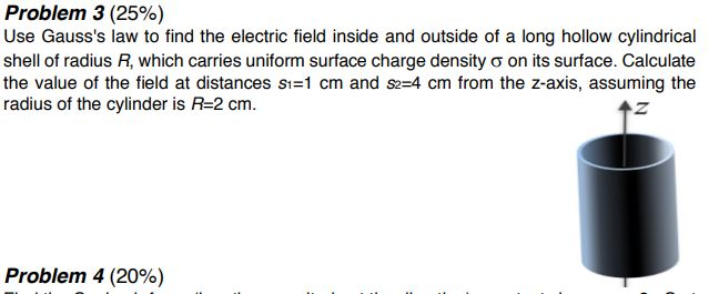Solved Use Gauss's law to find the electric field inside and | Chegg.com