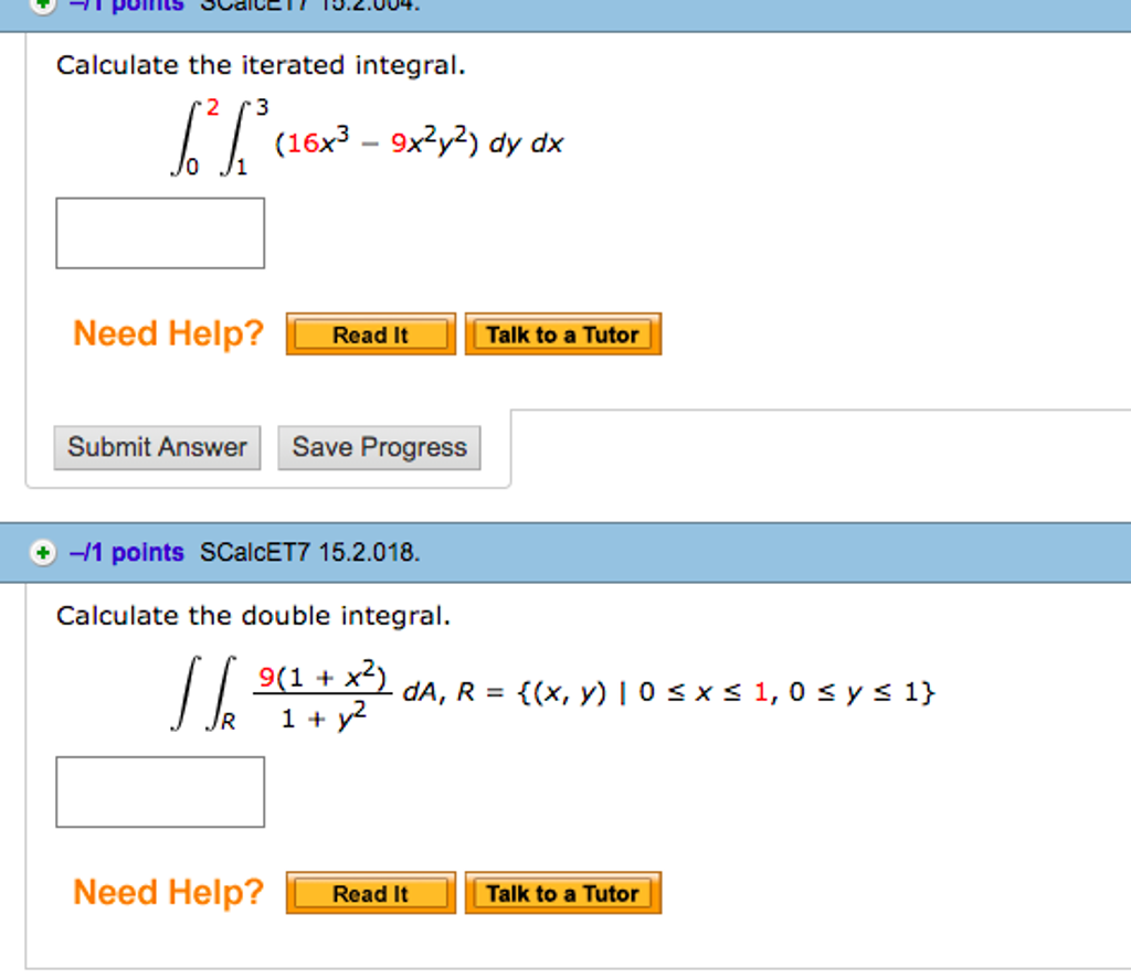 Solved Calculate The Iterated Integral Integral 0 2