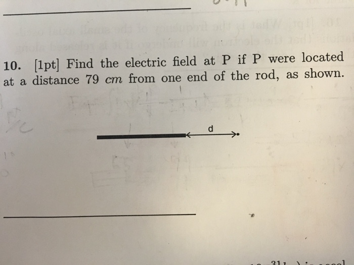 Solved Find the electric field at P if P were located at a | Chegg.com