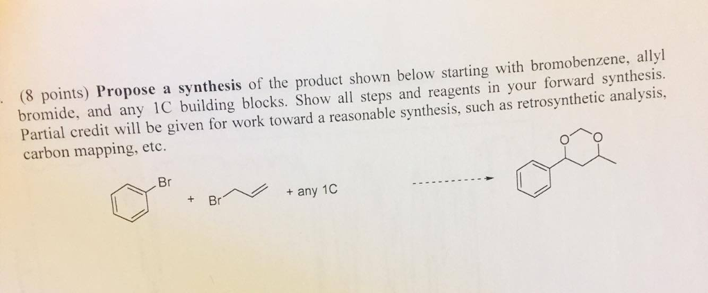 Solved Propose A Synthesis Of The Product Shown Below | Chegg.com