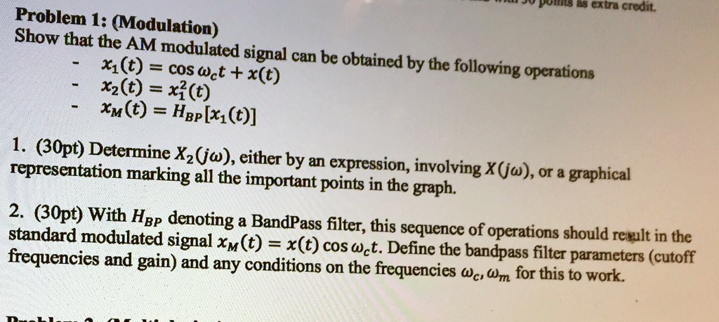 Solved Show that the AM modulated signal can be obtained by | Chegg.com
