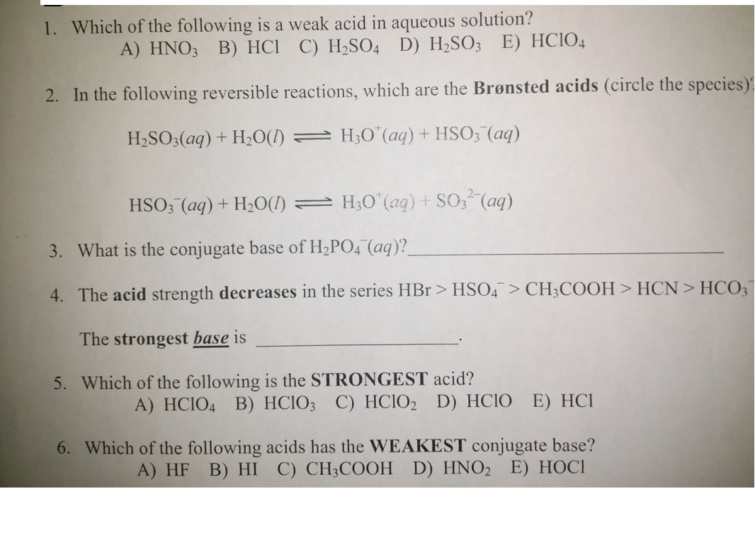 solved-which-of-the-following-is-a-weak-acid-in-aqueous-chegg