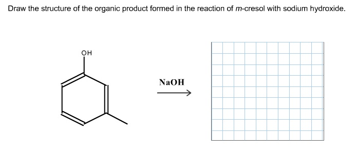 Draw the structure of the organic product formed i.