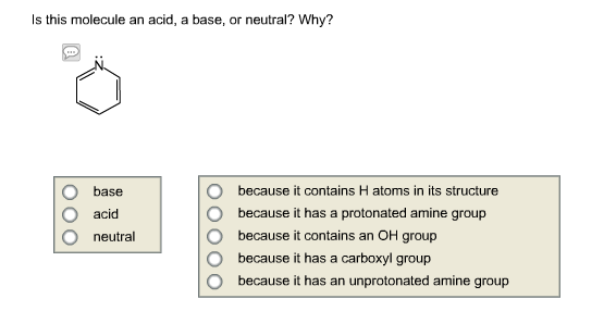 Acidic Basic Neutral Structures Solved Is this molecule an acid, a base, or neutral? Why? | Chegg.com