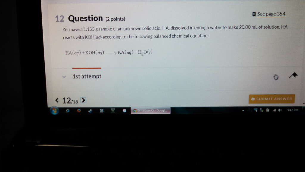 Solved a See page 354 12 Question (2 points) You have a | Chegg.com