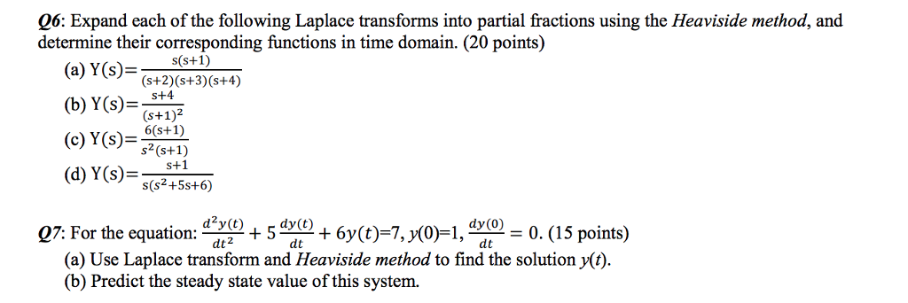 Solved Expand each of the following Laplace transforms into | Chegg.com