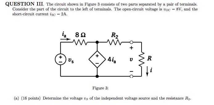 Solved UESTION III. The circuit shown in Figure 3 consists | Chegg.com