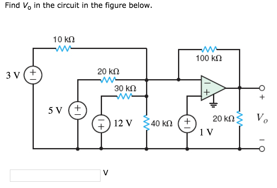 Solved Find the voltage gain of the op-amp circuit shown in | Chegg.com