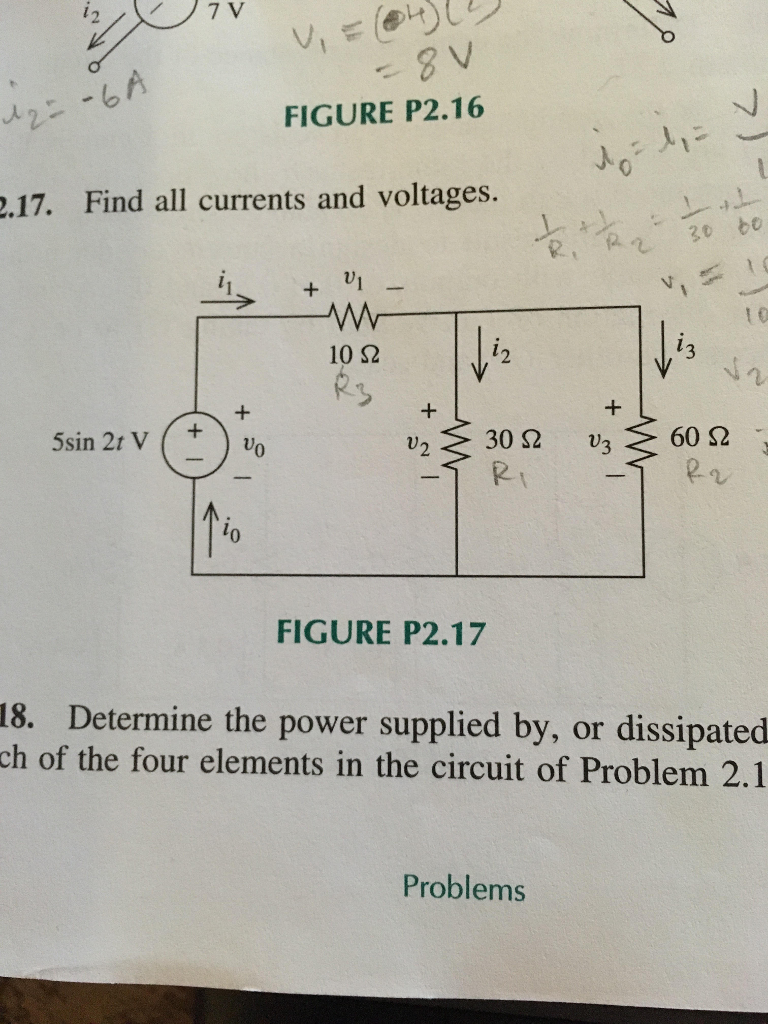 Solved Find All The Currents And Voltages. #N# Determine The | Chegg.com