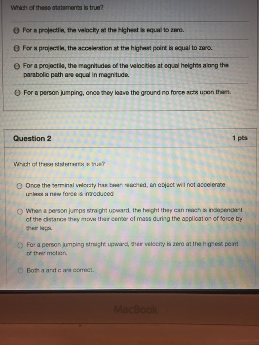 Solved Which of these statements is true? O For a | Chegg.com