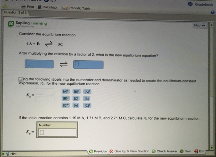 Solved Consider The Equilibrium Reaction 4A + B | Chegg.com