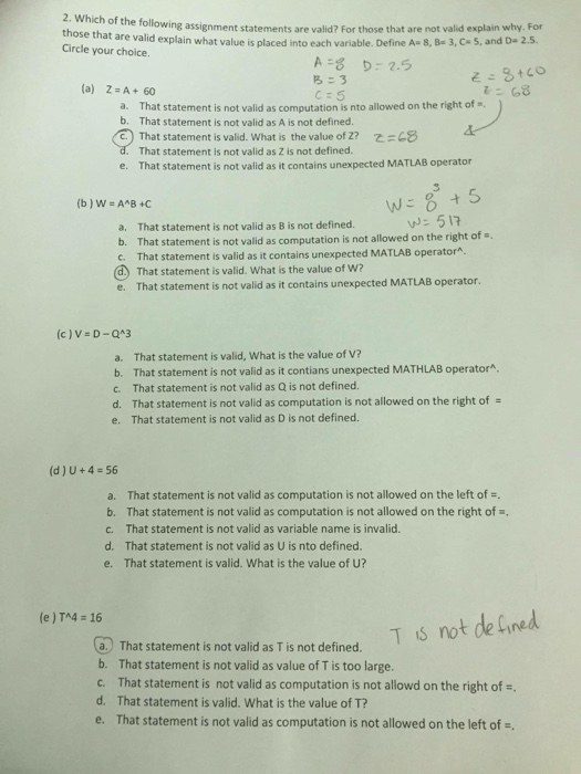 C assignment statement unexpected