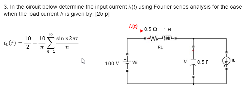 Solved In the circuit below determine the input current | Chegg.com