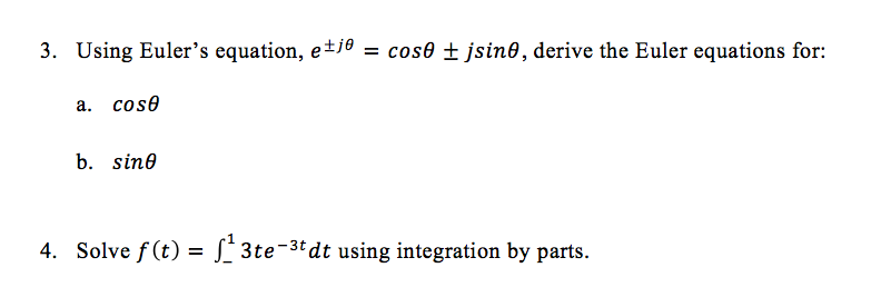 Solved COSY ± Js1??, derive the Euler equations for: a. cos? | Chegg.com