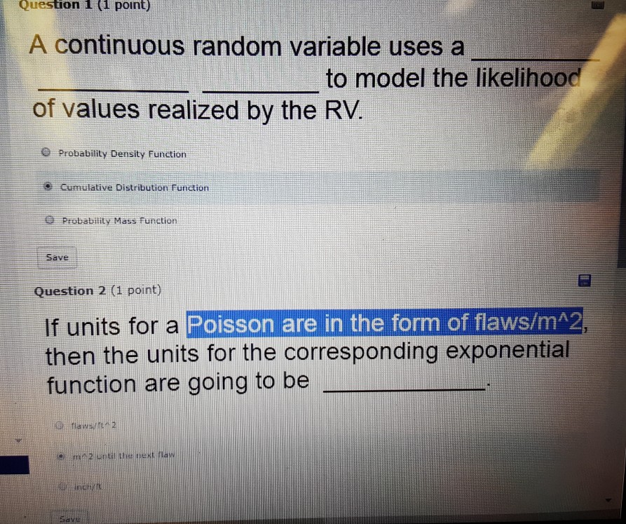 Solved Question 1 (1 point) A continuous random variable | Chegg.com