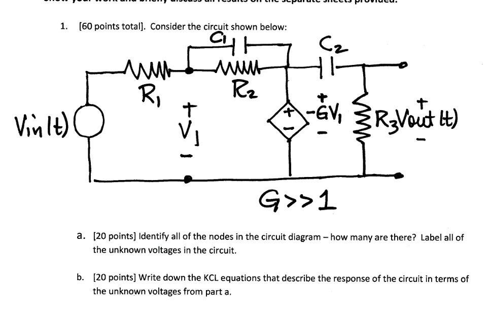 Solved 1. (60 points total]. Consider the circuit shown | Chegg.com