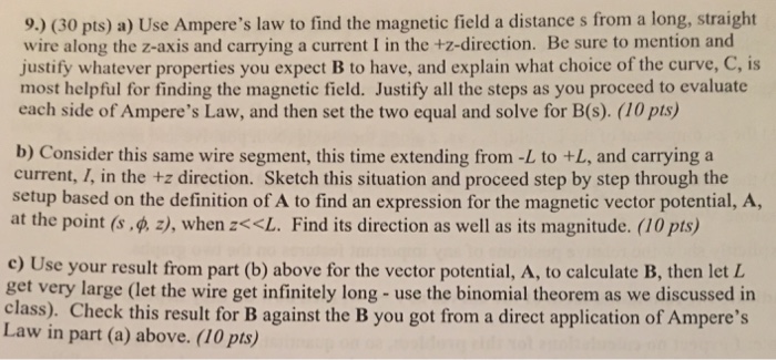 Solved Use Ampere's law to find the magnetic field a | Chegg.com