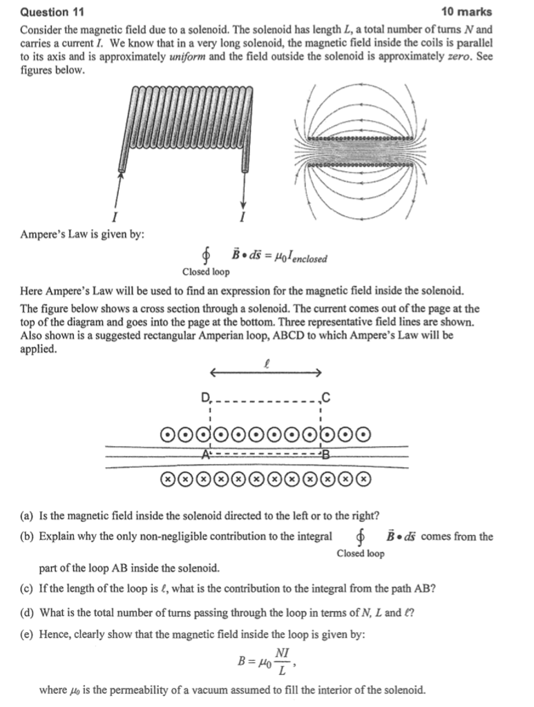 Solved Consider the field due to a solenoid. The