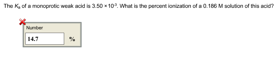 The Ka Of A Monoprotic Weak Acid Is What Is The Percent Ionization Solved: The K_a Of A Monoprotic Weak Acid Is 3.50 Times 10... | Chegg.com