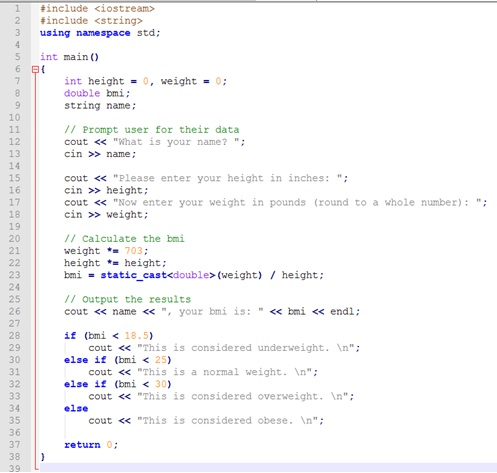Solved Write a MIPS program that calculates bmi. Use the | Chegg.com